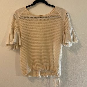 Free People Sheer Knit Sweater Top